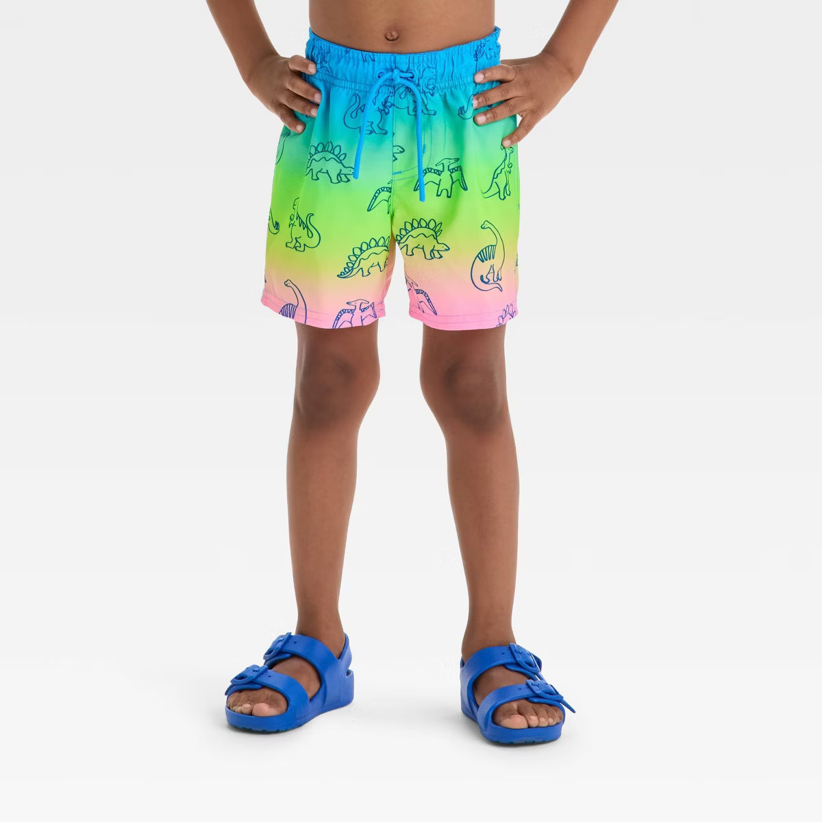 Toddler Boys' Dinosaur Printed Ombre Swim Shorts - Cat & Jack™ | Target