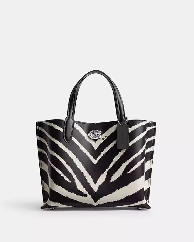 Willow Tote 24 With Zebra Print | Coach (US)