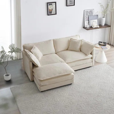 Two-Seater Sofa with Ottoman | Wayfair North America