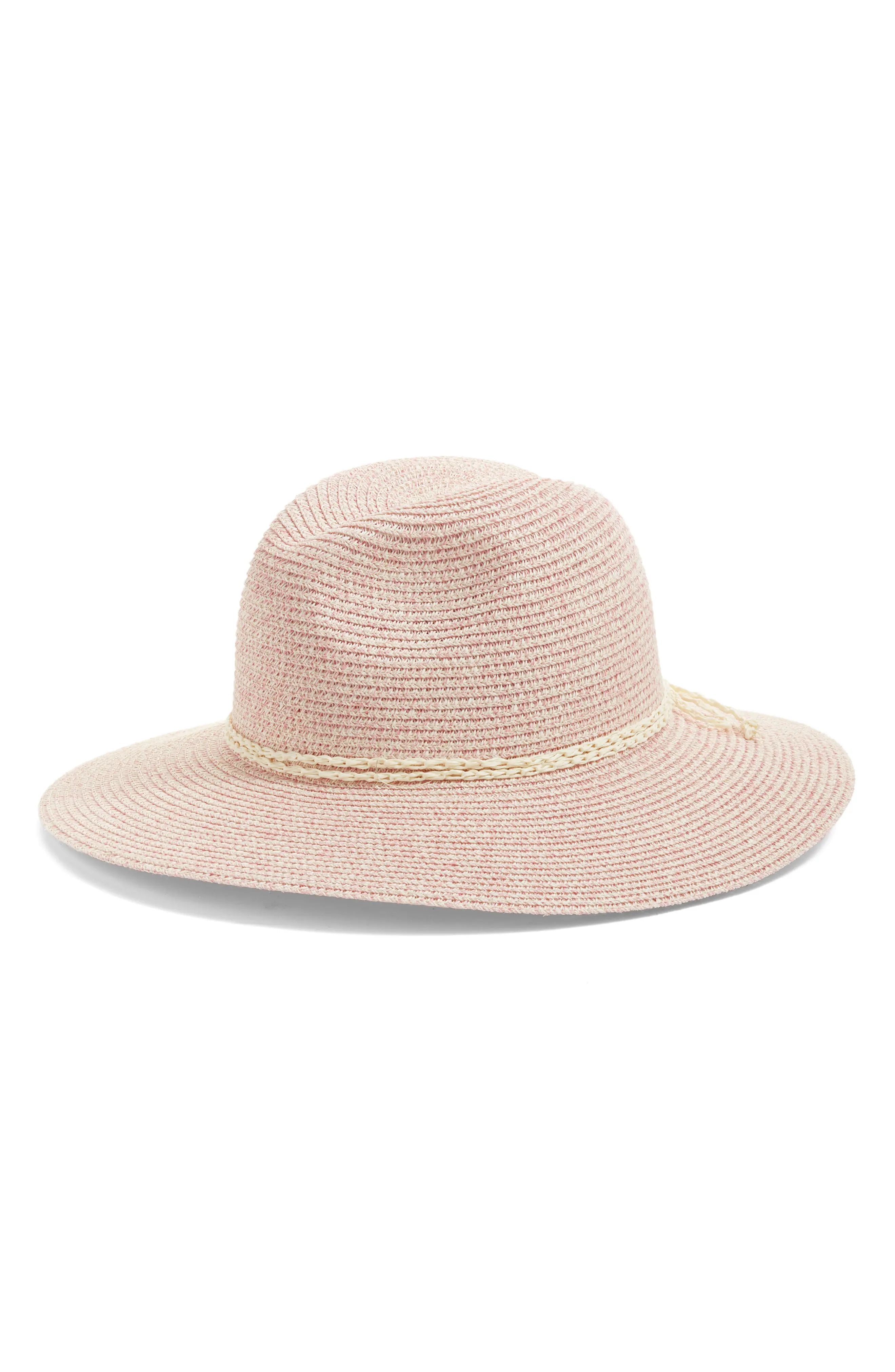 Nordstrom Packable Panama Hat in Mauve Combo at Nordstrom | Nordstrom