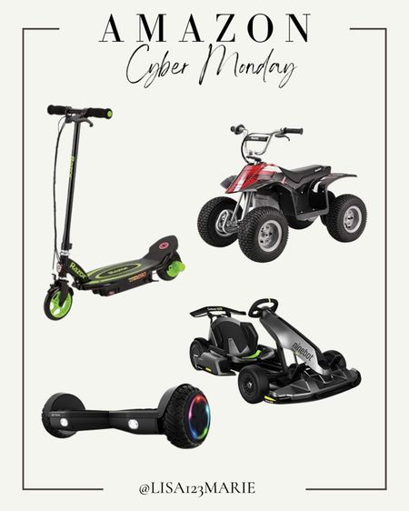 Cyber Monday deals! Gift guide for kids. Gift guide for adults. 4 wheeler on sale. Electric scooter. Segway. Go cart on sale. 

#LTKHoliday #LTKGiftGuide #LTKCyberweek