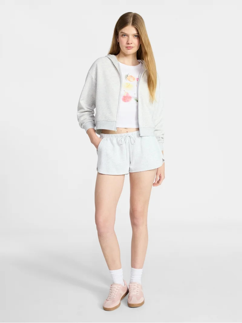 No Boundaries Fleece Dolphin Shorts, 2" Inseam, Women’s XXS-XXL | Walmart (US)