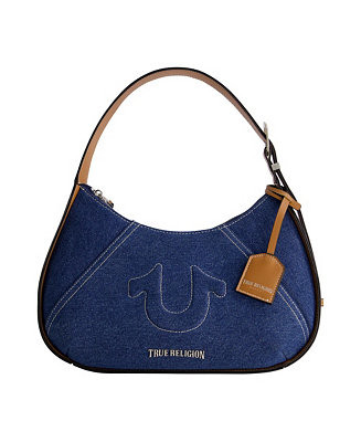 Denim Raised Horseshoe Hobo | Macy's