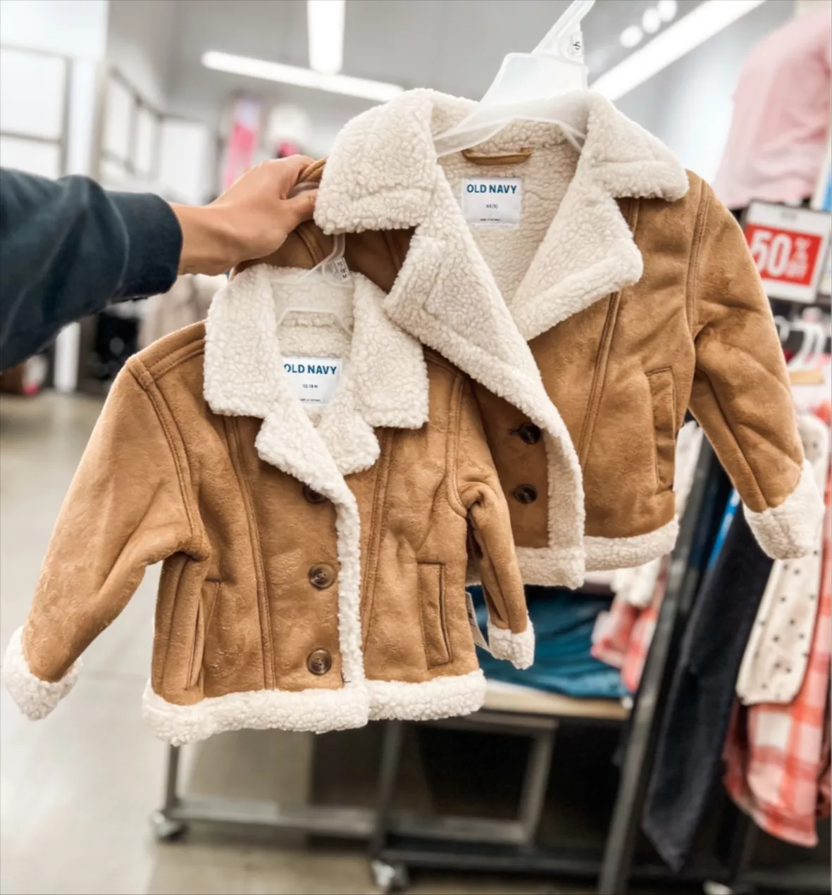 Faux-Suede Sherpa Jacket for Girls curated on LTK