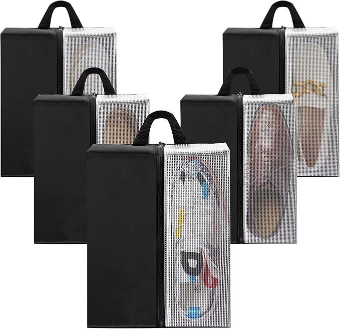 5 Pack Travel Shoe Bags for Packing, Waterproof Shoe Bags for Travel Women,Sneaker bag, Large Sho... | Amazon (US)