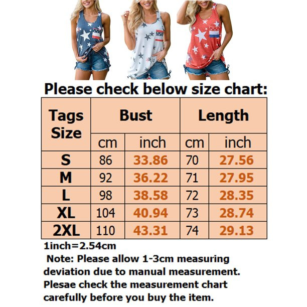 UKAPAmerican Independence Day Tank Top for Women Fashion Summer Sleeveless Tops Casual USA Flag P... | Walmart (US)