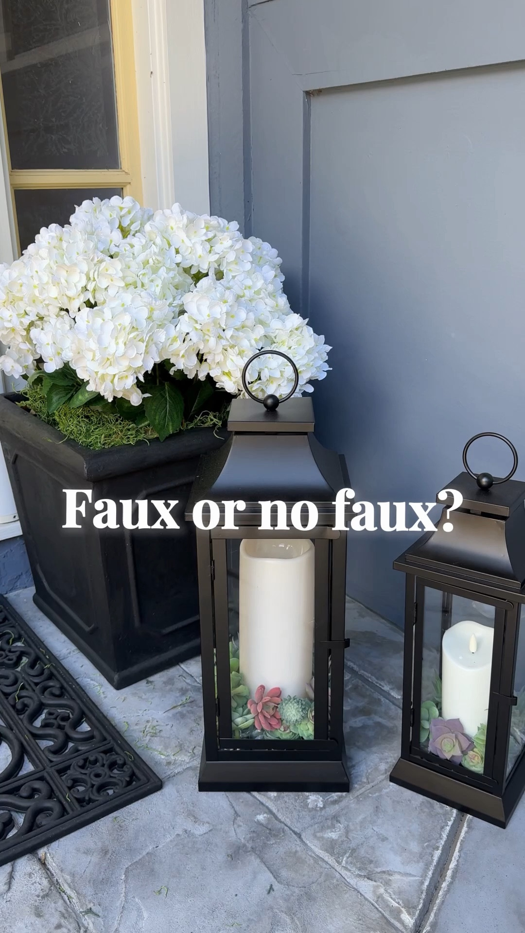 Classic front porch style without the upkeep.
 I wanted hydrangeas out front that would always look pulled together, no matter the season, and this was the simplest way to do it. They give that full, polished look without adding anything extra to maintain.

Shop the hydrangeas and porch details here 🤍
 
🏠 I share real-life decor, home finds, and organization for spaces that are pretty, not perfect. 💫

#LTKdayinmylife #LTKHome