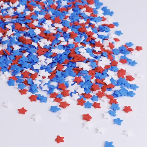Red White and Blue Star Sprinkles – 4.3 Ounces Patriotic Star Sprinkles for Baking & Decorating Cupcakes, Cookies, Cakes & Desserts – 4th of July, Memorial Day Independence Day Decorations | Amazon (US)