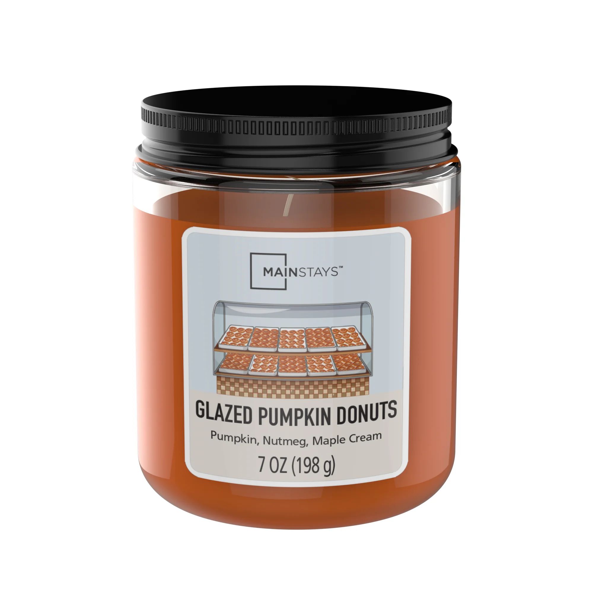 Mainstays Glazed Pumpkin Donuts Scented Candle Twist Lid, 7 oz. Single Wick | Walmart (US)