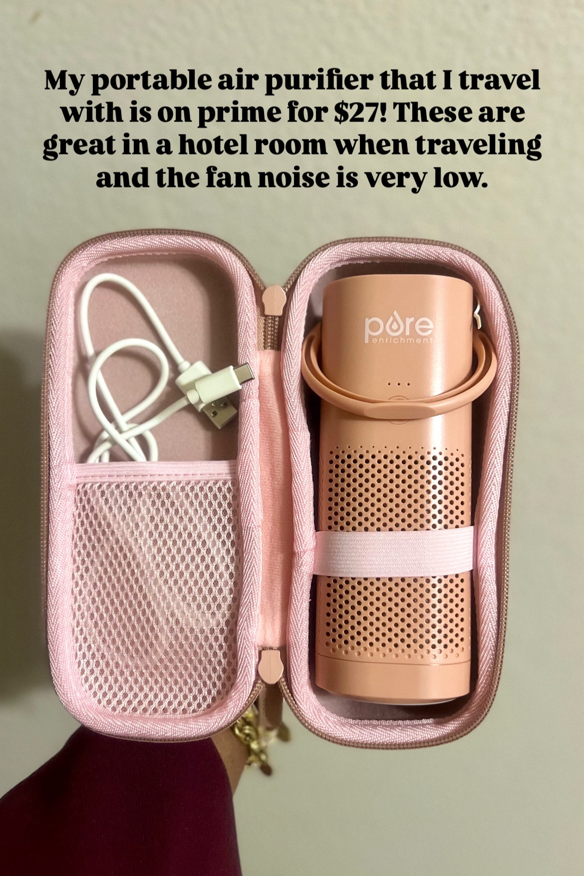 Love traveling with this mini air purifier! You just change the filter every 3 months. I purchased the matching case too. Amazon / Christmas gifts / Santa 

#LTKHome #LTKxPrimeDay #LTKTravel