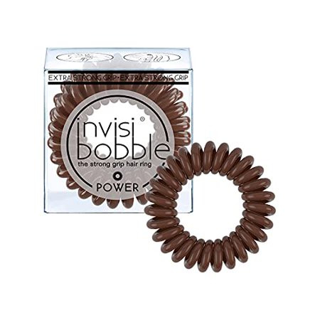 invisibobble Power Traceless Spiral Hair Ties - Pack of 3 Pretzel Brown - Strong Elastic Grip Coil H | Walmart (US)