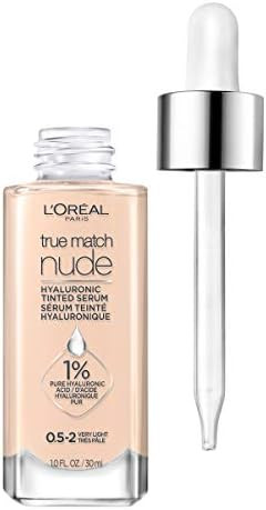 L'Oreal Paris True Match Nude Hyaluronic Tinted Serum Foundation with 1% Hyaluronic acid, Very Li... | Amazon (US)