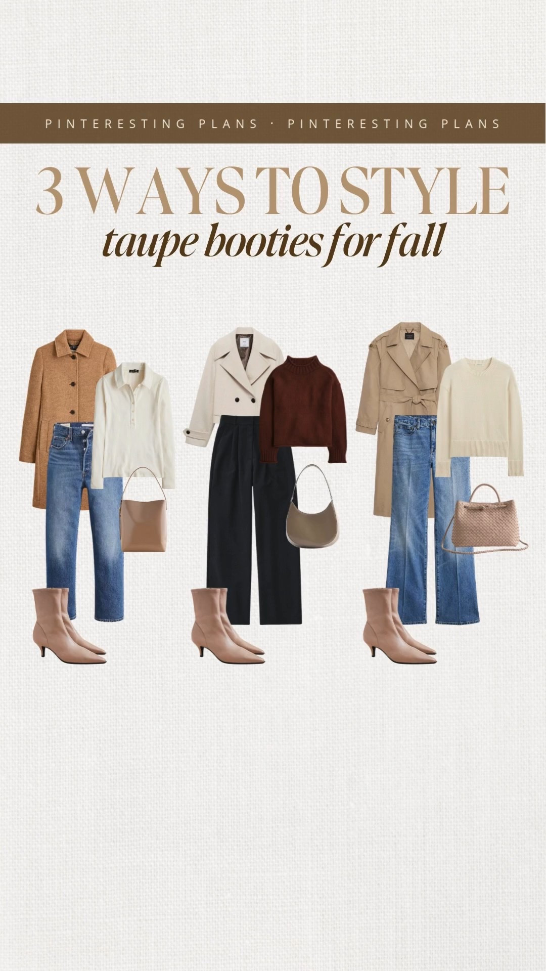 Three ways to style taupe booties for fall  🙌🏻🙌🏻
Workwear, fall transition outfit idea, jacket, booties, fall fashion

#LTKShoeCrush #LTKSeasonal #LTKStyleTip