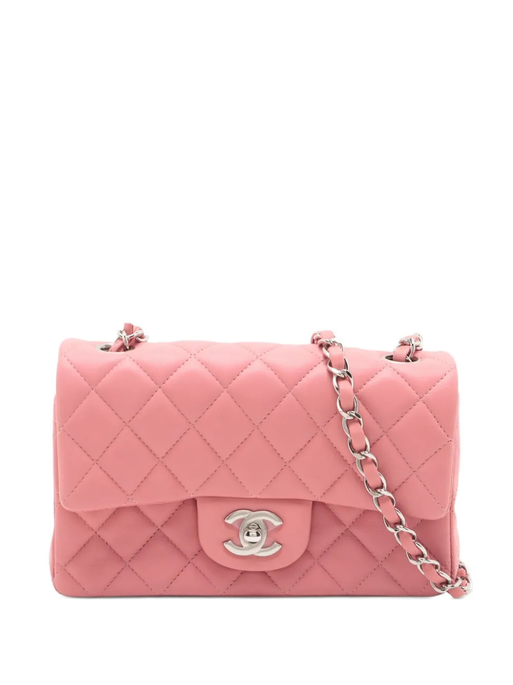 CHANEL Pre-Owned 2013-2014 Mini Flap chain shoulder bag - Pink | Farfetch Global