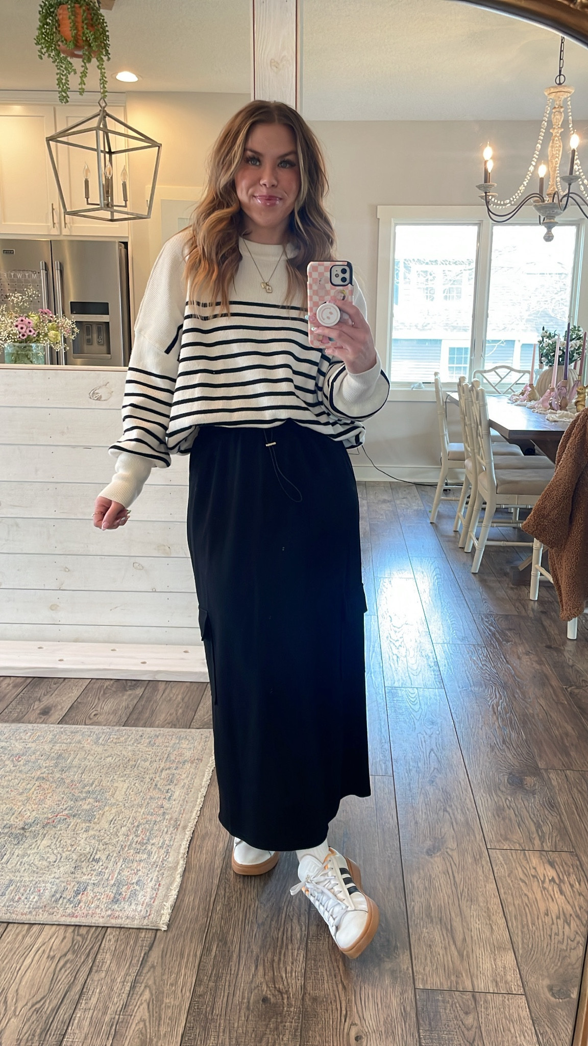 CASUAL SPRING OUTFIT

maxi skirt, drawstring skirt, casual skirt, sweat skirt style, comfy skirt, cargo skirt, black skirt, sweater, crewneck sweater, stripe sweater, black and white stripe sweater, adidas shoe, adidas sneaker, black and white adidas sneaker, ankle socks, hue socks, casual look, Comfy look, spring outfit, mom style 


#LTKstyletip #LTKfindsunder50 #LTKfindsunder100