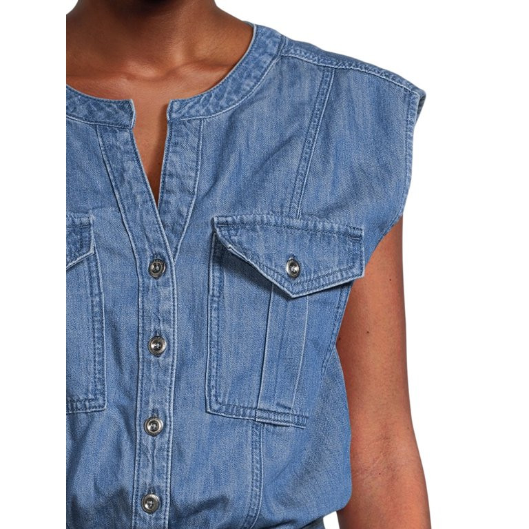 Sofia Jeans Women's Lightweight Luxe Jumpsuit, Sizes XS-XXXL | Walmart (US)