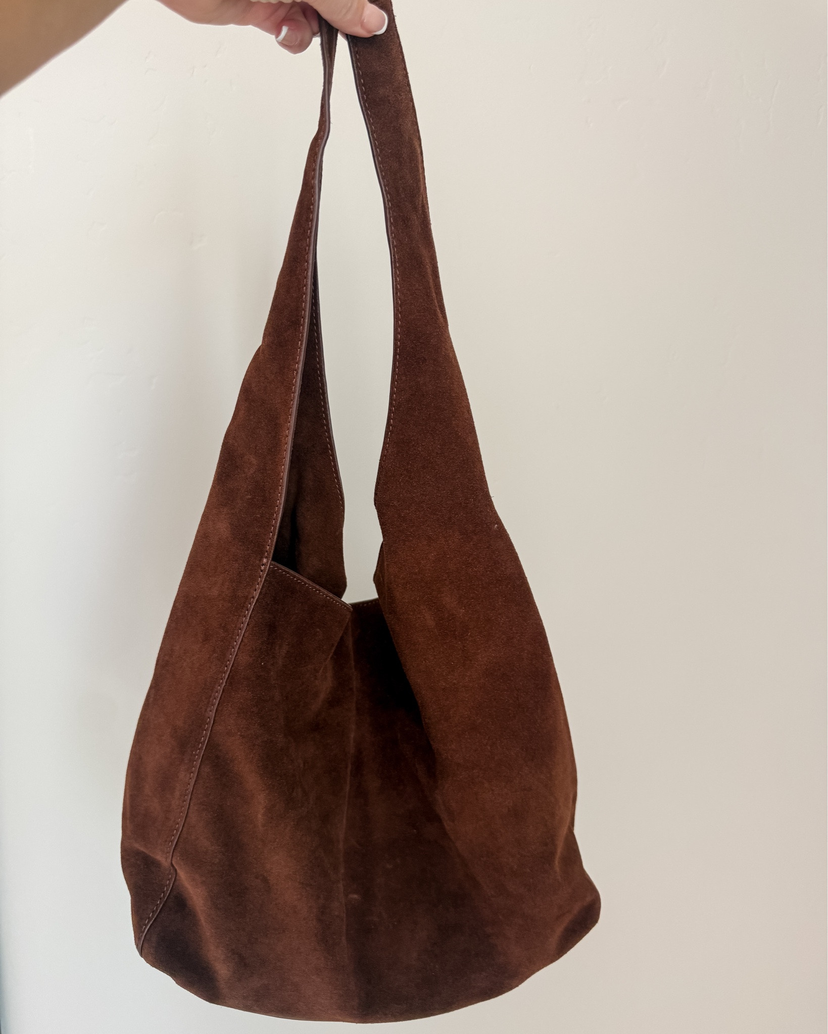 Quince Esme Suede Shoulder Bag.  Perfect for fall!

#LTKgrwm #LTKSeasonal #LTKMidsize