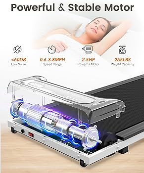 Walking Pad, Under Desk Treadmill for Home and Office, 2.5 HP Portable Walking Jogging Running Ma... | Amazon (US)