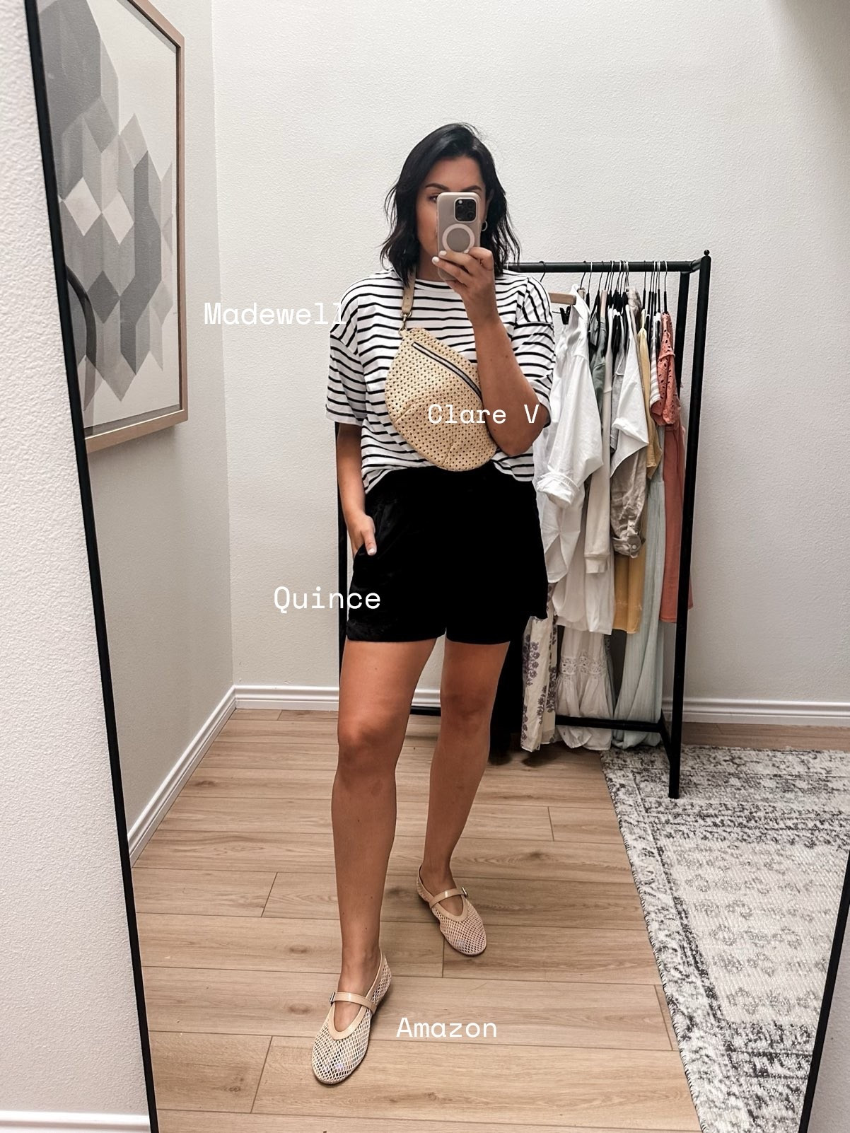 Another Madewell fave on sale! I’m in the medium, it runs true to size. Boxier fit. 

I’m in the large of the shorts, the run TTS. If you want looser then go up a size like I did. Under $30!!