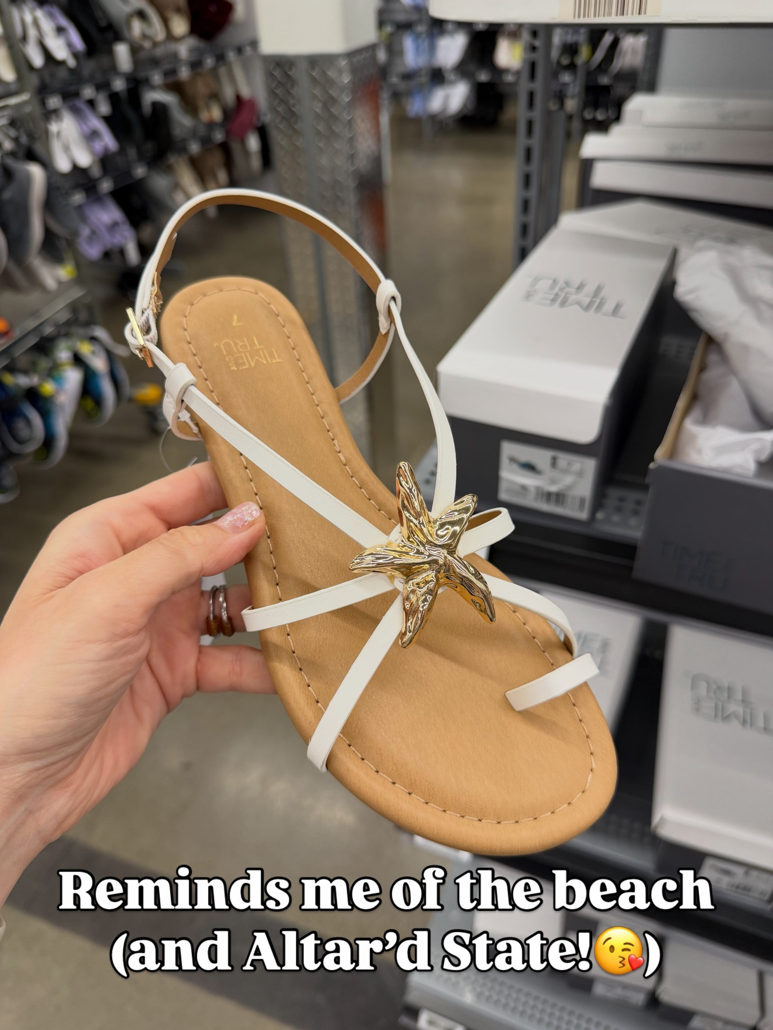 Starfish sandals at Walmart, so cute for summer or any coastal outfit! #walmartfashion