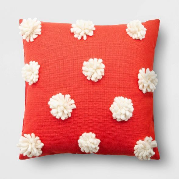 Holiday Pom-Pom Square Throw Pillow - Opalhouse™ | Target