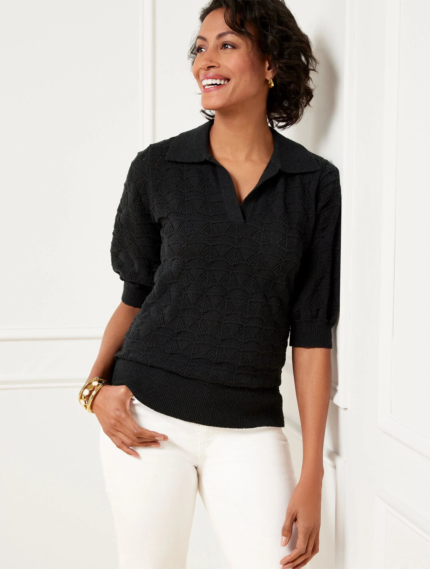 Johnny Collar Pullover | Talbots