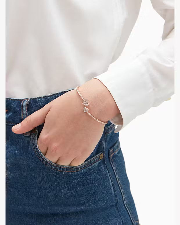 Yours Truly Pave Open Hinge Cuff | Kate Spade Outlet