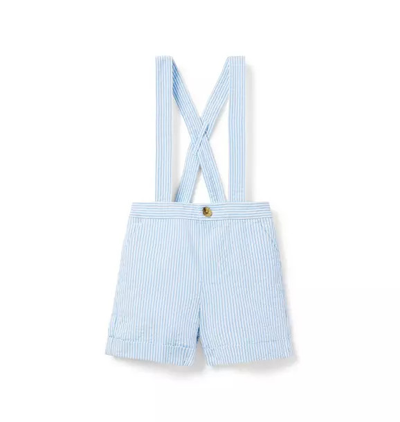 Baby Seersucker Suspender Short | Janie and Jack