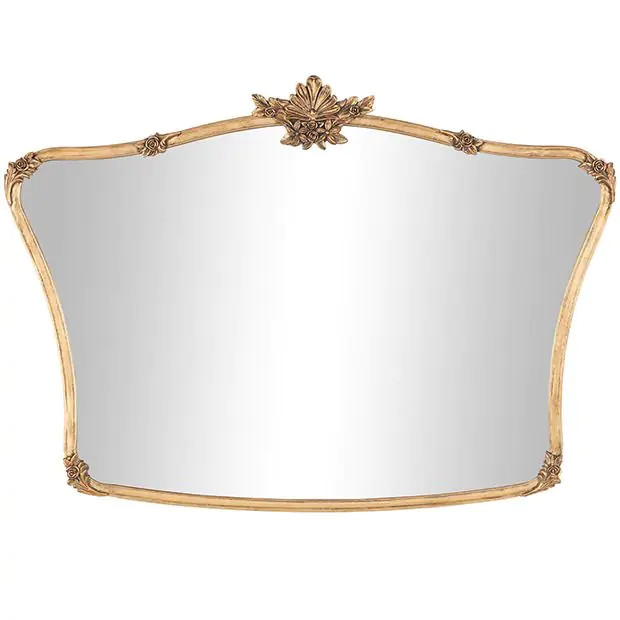 Ornate Florals Gold Frame Wall Mirror | Antique Farm House