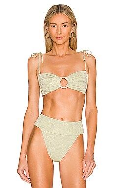 Montce Swim Tori Bikini Top in Jade Sparkle from Revolve.com | Revolve Clothing (Global)