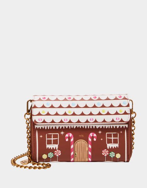 GINGERBREAD WALLET ON STRING BROWN | Betsey Johnson