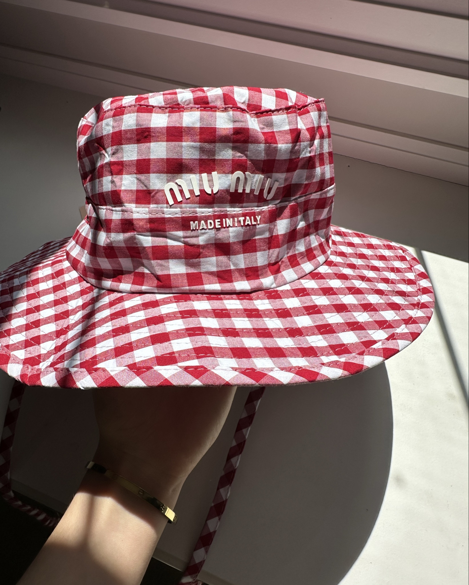 Mui Mui summer bucket hat! So many styles and options to choose from but the red checkered just scream summer vibes😍 

#LTKswimwear #LTKsummer #LTKspring