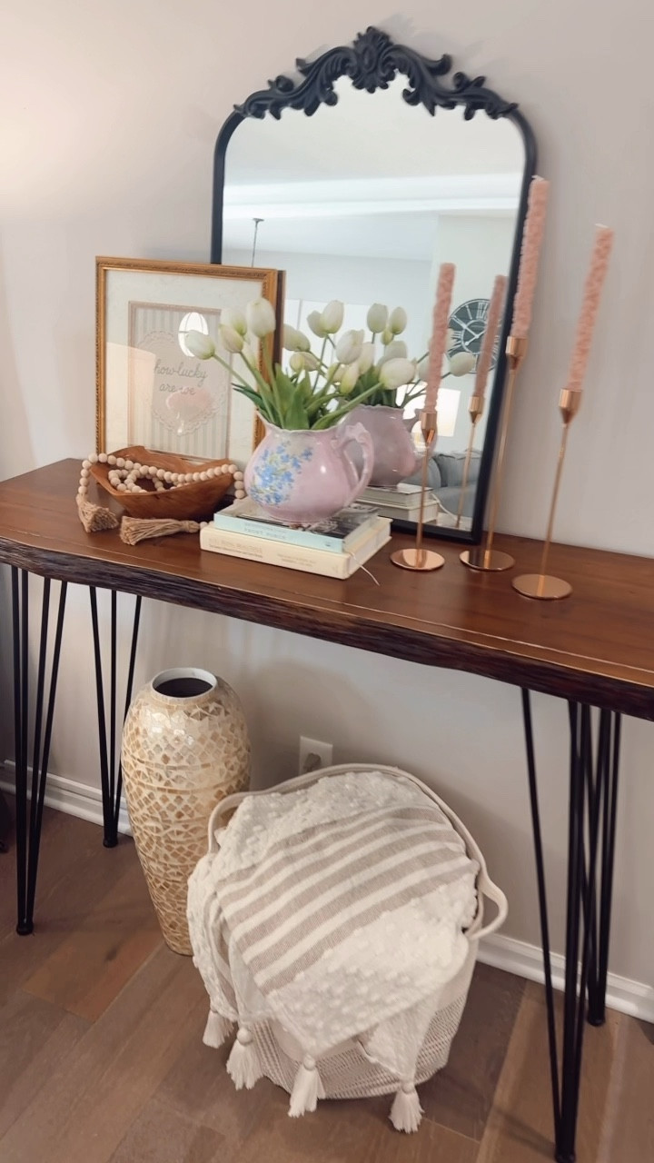 Spring home decor // Affordable home decor // Grandmillennial home decor // Classic home decor // Amazon home decor // Walmart home decor // Target home decor // Amazon florals // Realistic tulips // Thrifted finds // Pink floral candle sticks // Spring bowl filler 

#LTKSeasonal