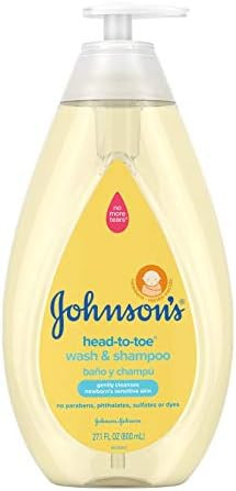 Johnson's Head-to-Toe Gentle Tear-Free Baby & Newborn Wash & Shampoo, Sulfate-, Paraben- Phthalat... | Amazon (US)