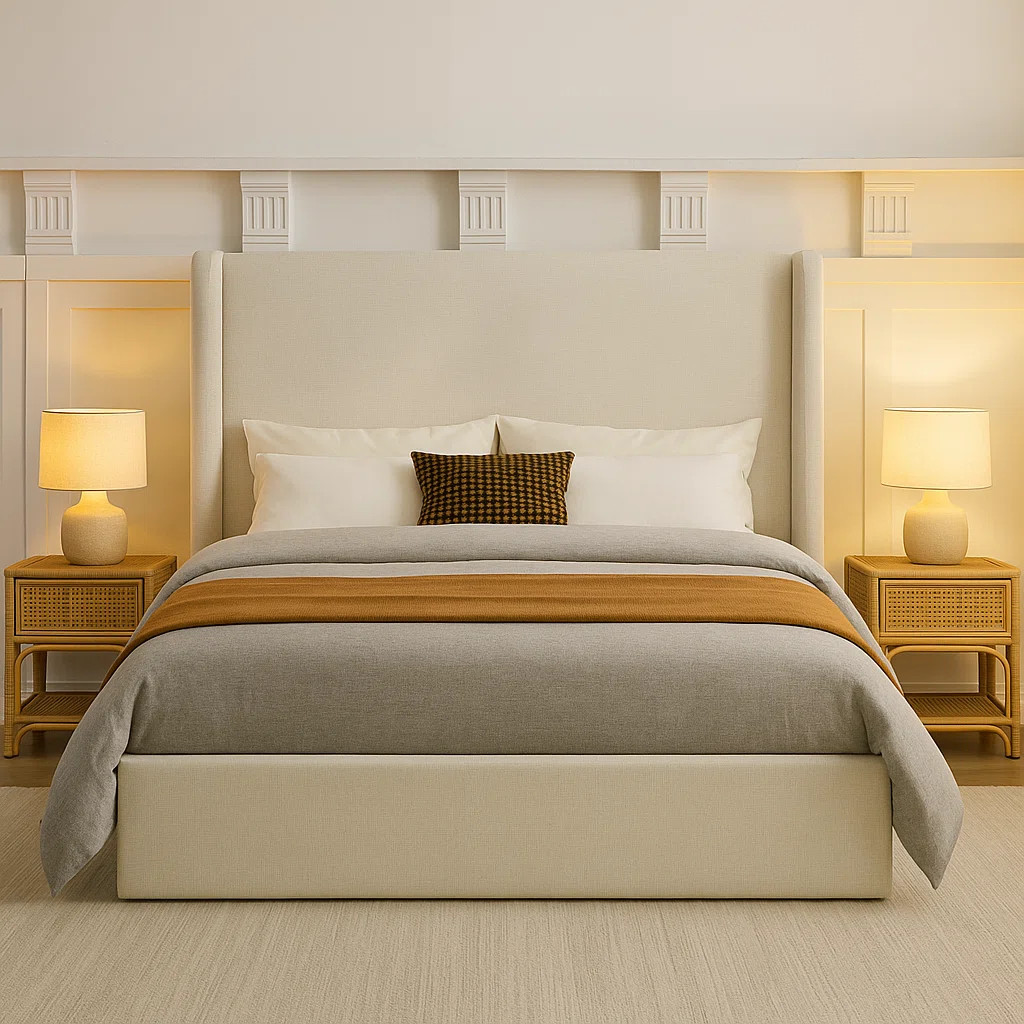 Carmen Upholstered Wingback Bed | Wayfair North America