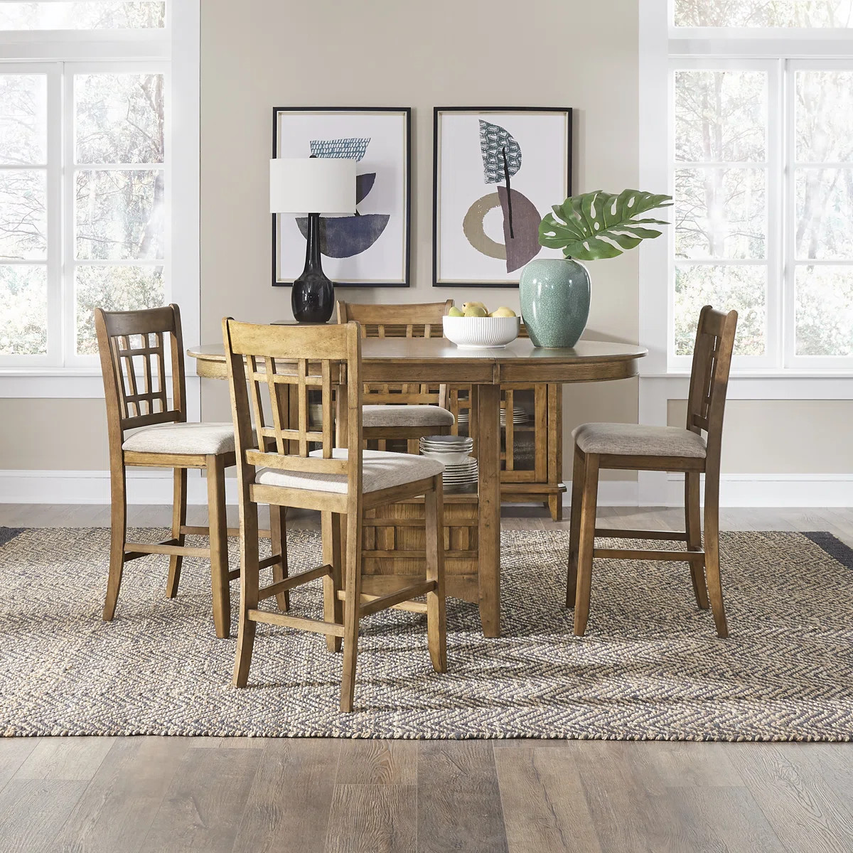 Eurich 4 - Person Extendable Four Leg Dining Set | Wayfair North America