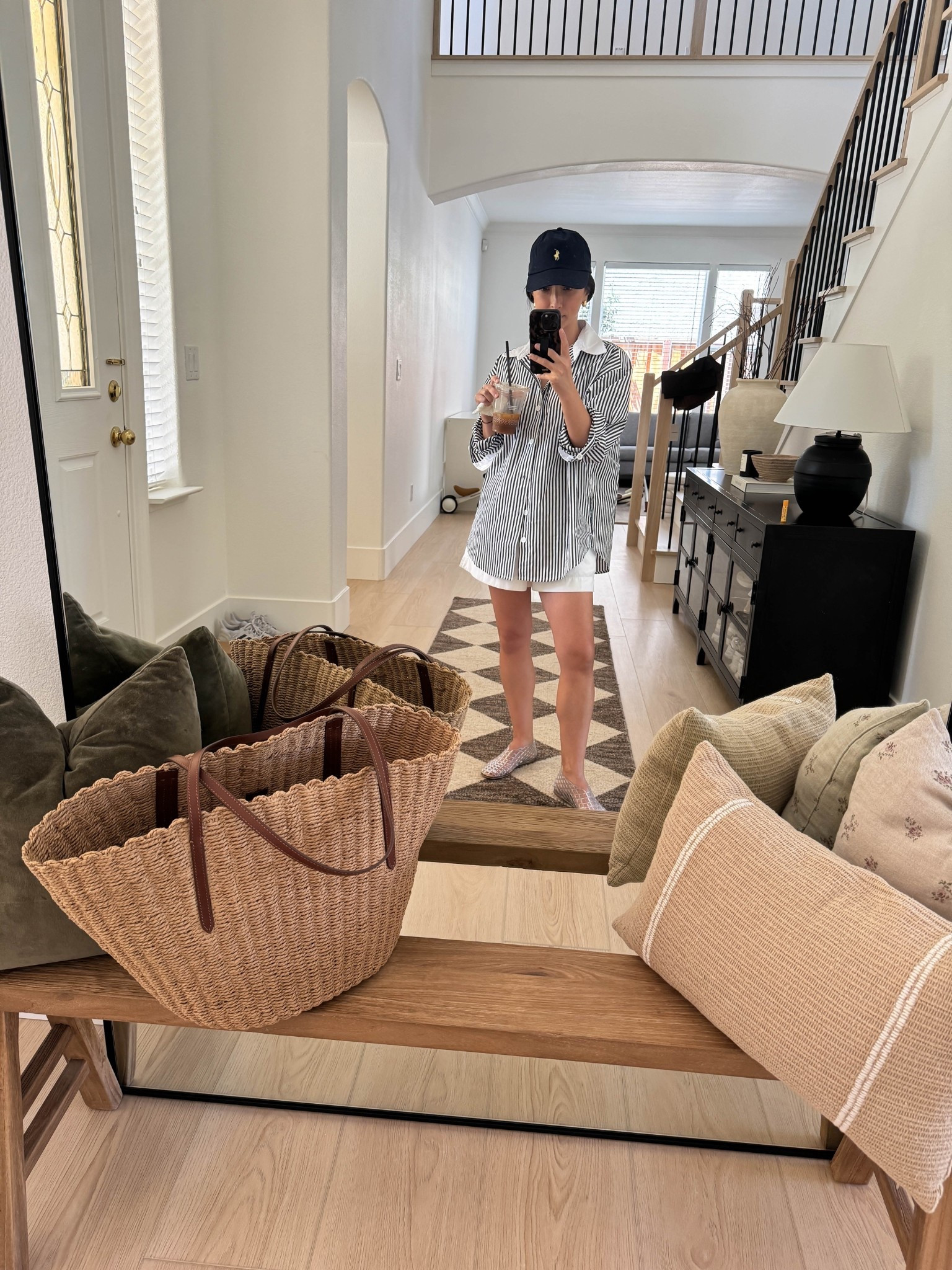 This is an outfit combo I live in in the summer. Button downs and easy shorts. 

Recreation Habits shirt small
French Connection poplin shorts xs (old, linked new version)
Amazon Jelly flats 5.5
Polo Ralph Lauren hat
Madewell earrings (old)
J.Crew tote

#LTKItBag #LTKPetite #LTKSummerEdit