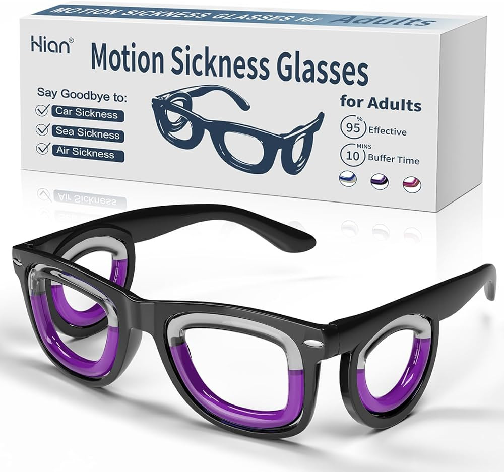 Hion Adult Anti- Motion Sickness Smart Glasses, Ultra-Light Portable Nausea Relief Liquid Glasses... | Amazon (US)