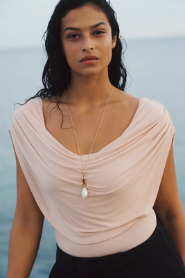 Bayse Flora Draped Bodysuit | Anthropologie (US)