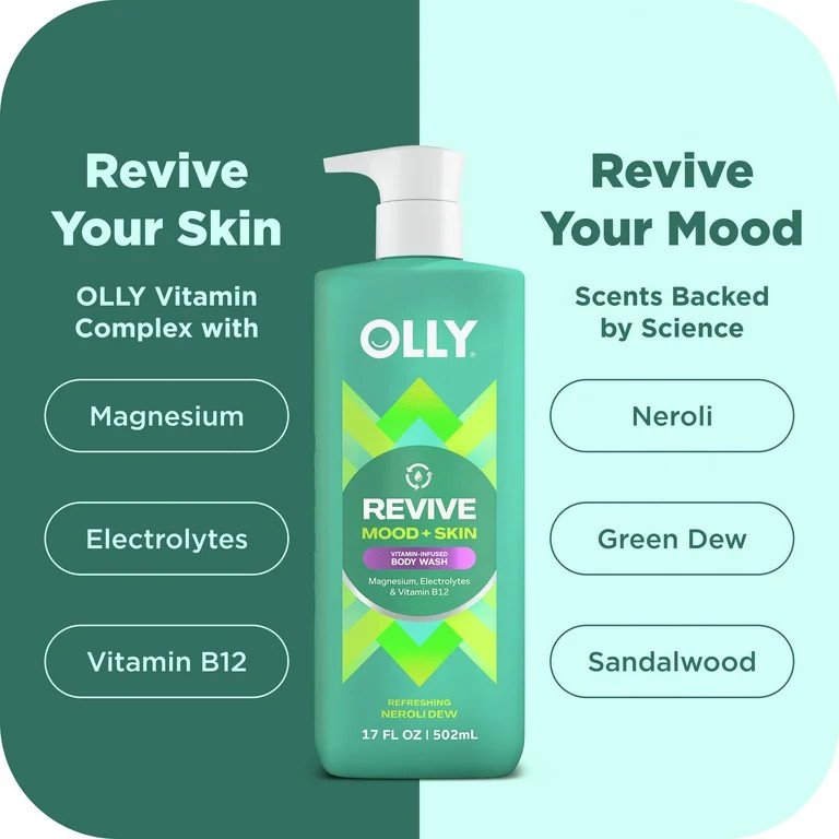 OLLY Revive Body Wash Repairs Skin Barrier Neroli Dew, 17 oz - Walmart.com | Walmart (US)