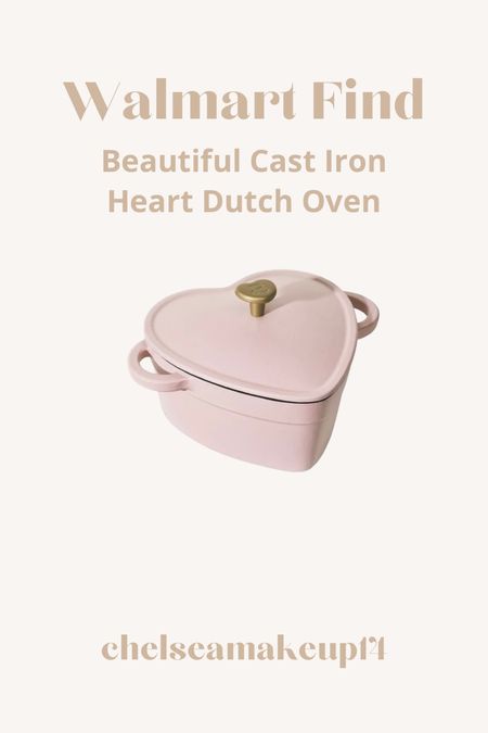 Walmart Find // Beautiful By Drew Berrymore // Heart Cast Iron Dutch Oven // Kitchen Find // Home // 

#LTKhome
