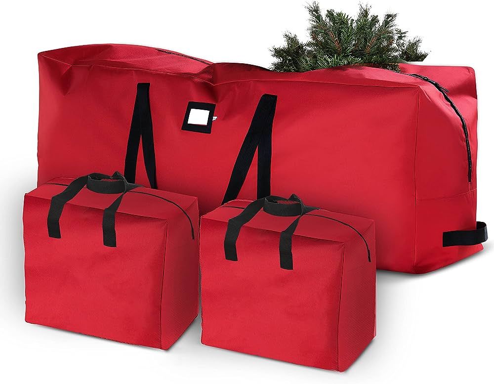 Christmas Tree Storage Bag - for Artificial Trees up- Garland Bag, (3 pc set) Durable Waterproof ... | Amazon (US)