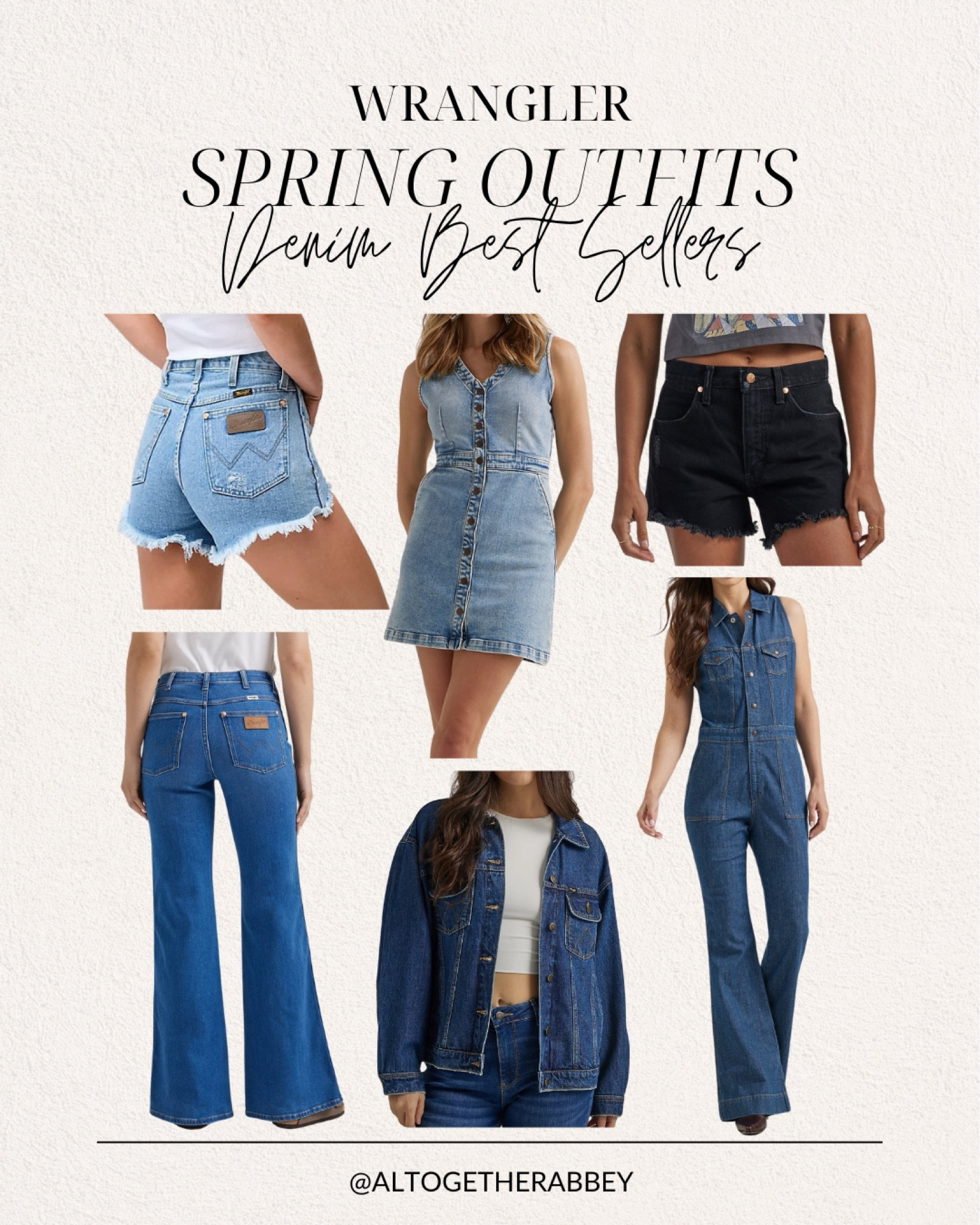 Wrangler Women’s Denim and Spring Outfit Inspo ✨

Blue Jean shorts, Denim dress, Wrangler, Western style, Nashville style, country concert, western outfit, rodeo outfit inspo, women’s boots, cowgirl style, jeans  

#LTKstyletip #LTKSpringSale #LTKSeasonal
