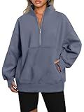 AUTOMET Womens Half Zip Pullover Oversized Sweat Shirts Fleece Casual Hoodie Long Sleeve Sweaters... | Amazon (US)