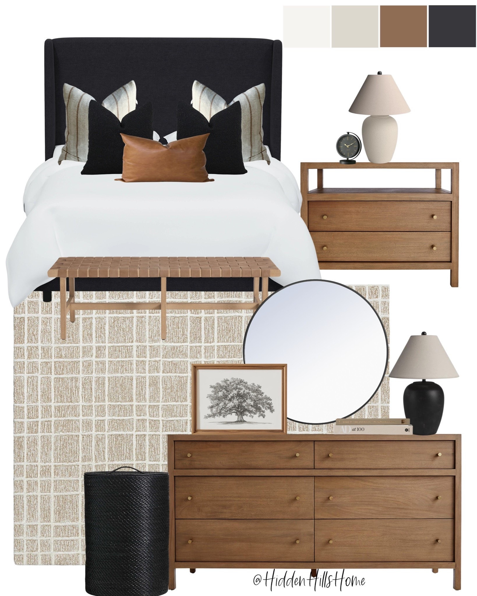 Modern-classic master bedroom mood board, neutral primary bedroom mood board, black upholstered bed, bedroom inspo #bedroom #modern-classic

#LTKHome #LTKSaleAlert #LTKSeasonal
