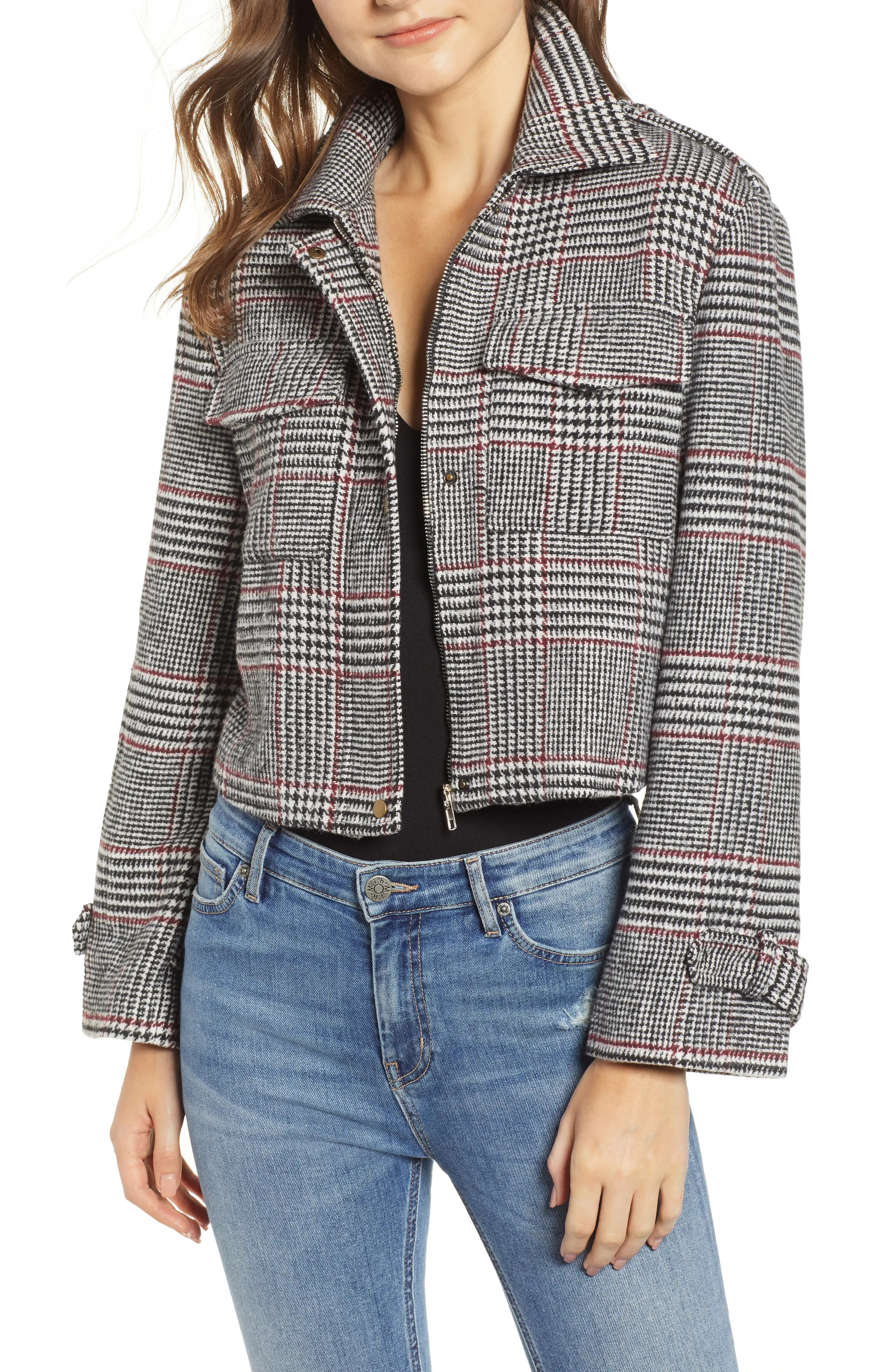 Women's Bishop + Young Houndstooth Plaid Jacket | Nordstrom