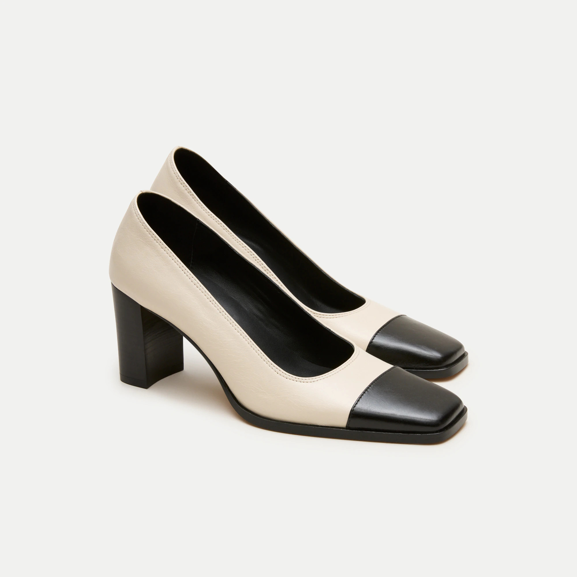 Ava cap toe pumps in leather | J. Crew US