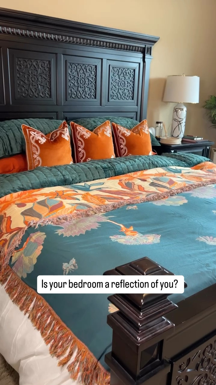 The holiday season is here, and I'm feeling festive! This year, I decided to shake things up and try out bold, vibrant colors in my primary bedroom!
My bedroom feels cozy, inviting, and holiday-ready! Let me know if you have any questions 

#LTKHoliday #LTKSeasonal #LTKHome