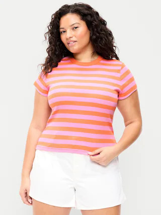 Snug Crew-Neck Ribbed T-Shirt | Old Navy (CA)