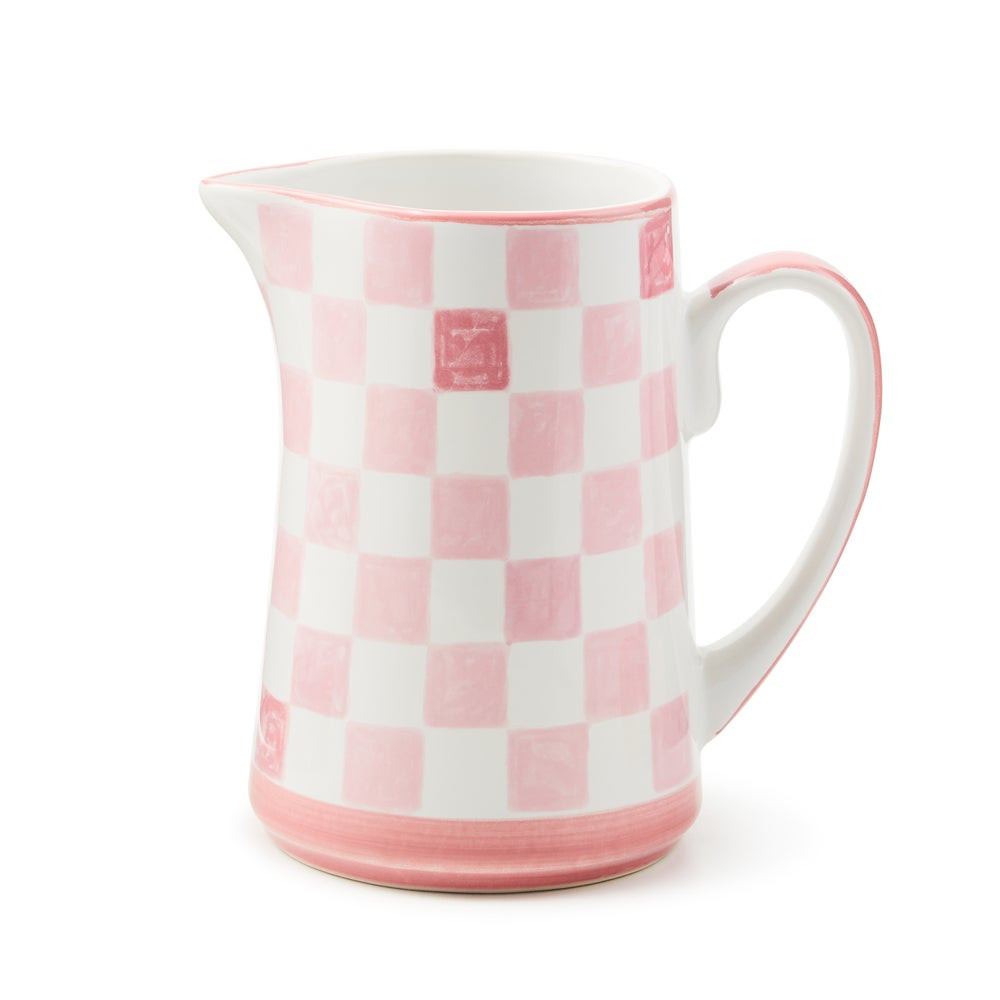 Stoneware Check Pitcher | MacKenzie-Childs